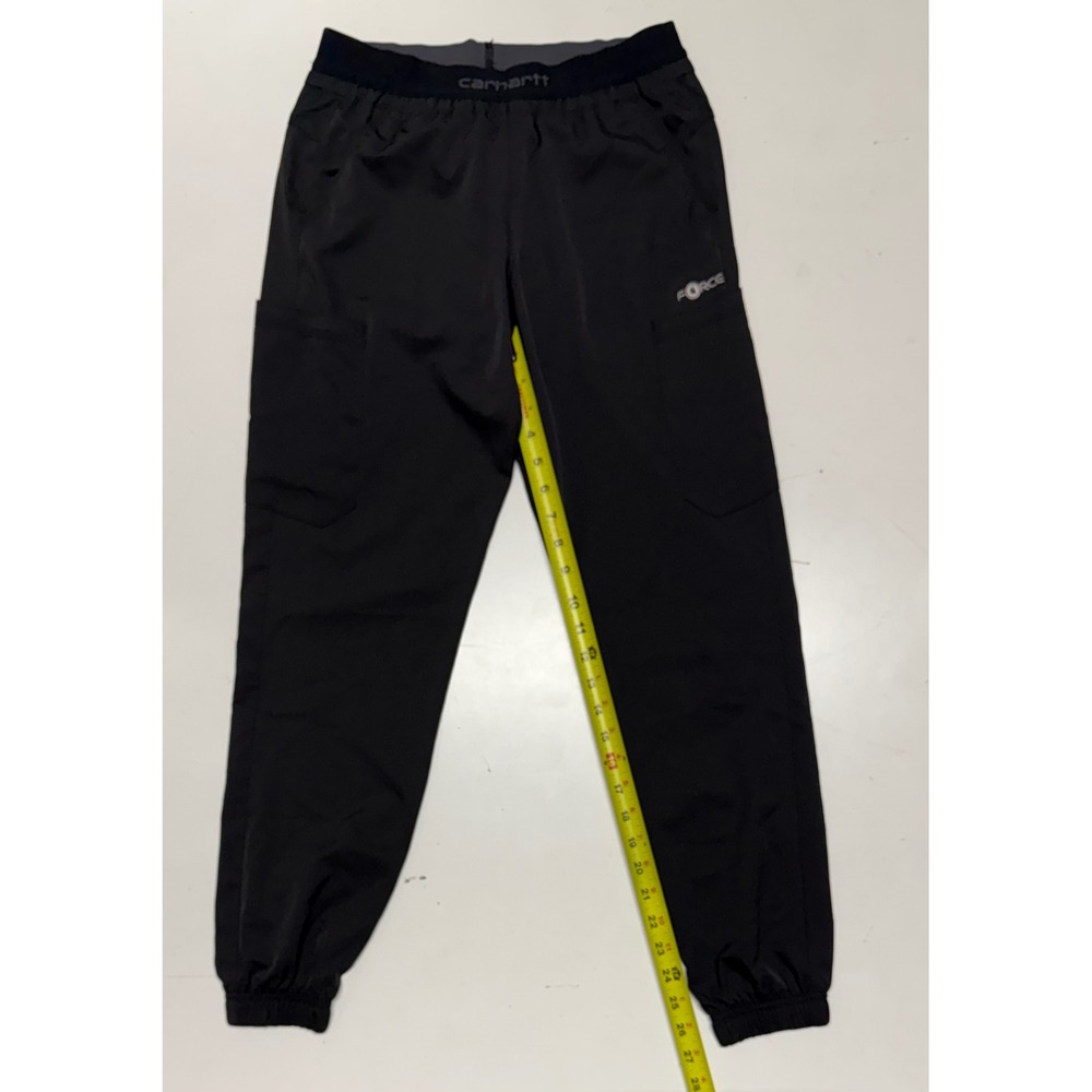 Carhartt Force Women Black Ripstop Cargo Scrub Pants Relaxed Fit XS